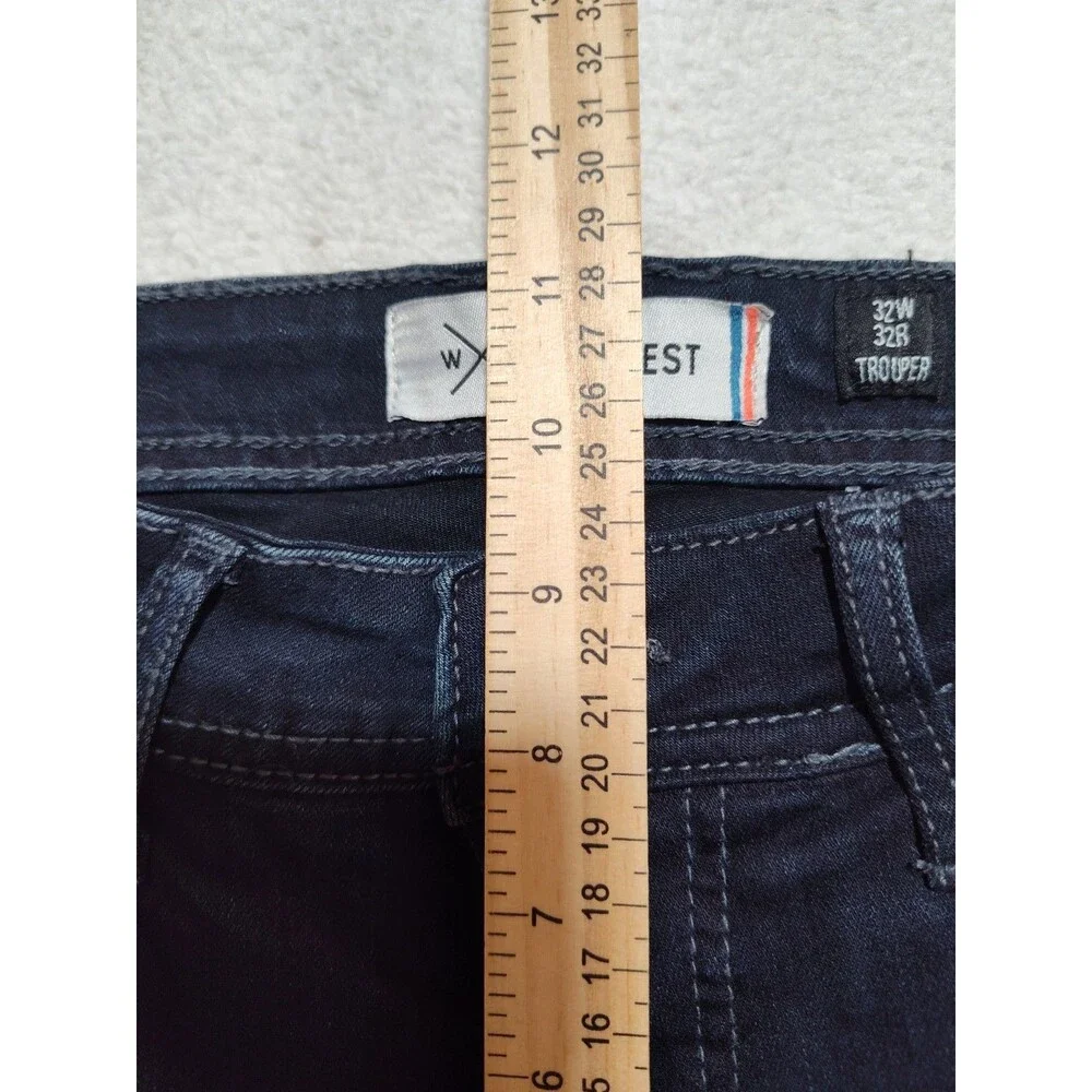 DepartWest Trooper Men Dark Blue Jeans Size 32W/32R Denim Straight leg Low rise